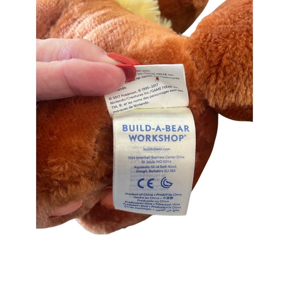 Build-A-Bear Pokemon Eevee Plush 2017 Brown‎ Stuffed Animal Toy BABW - Picture 6 of 7